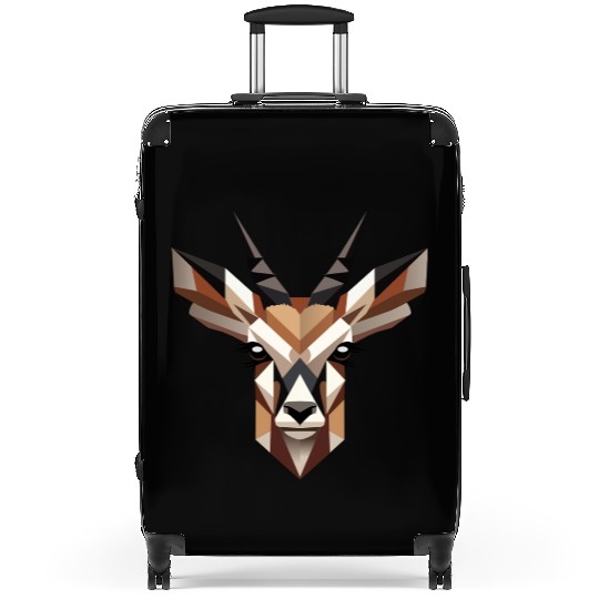 Geometric Antelope Head - Elegance and Wilderness Suitcases