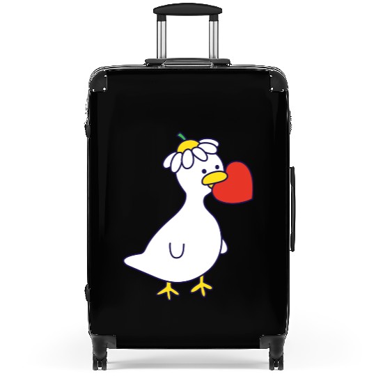 Silly Goose in Love Suitcases