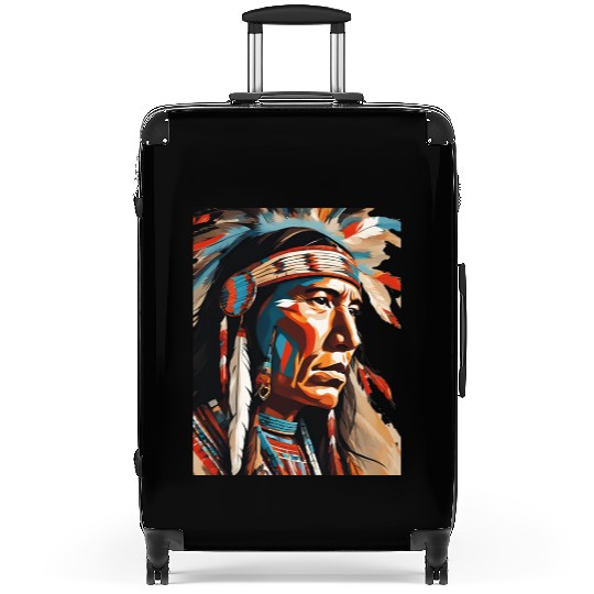 Native American Chief Suitcases