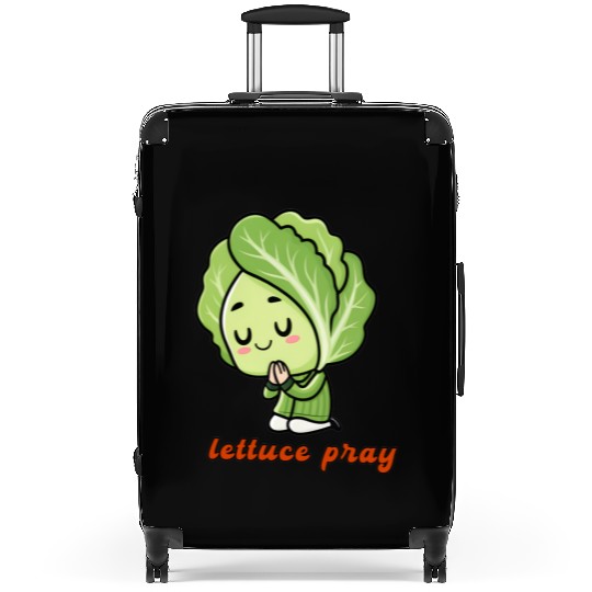 Lettuce pray not Let us pray Suitcases