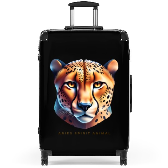 Aries Spirit Animal Cheetah Suitcases