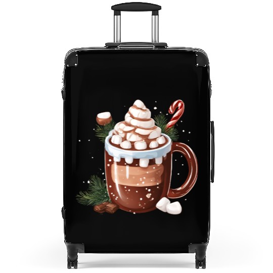 Festive Hot Chocolate with Marshmallows Suitcases