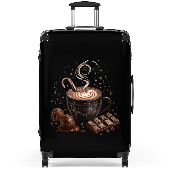 Cozy Hot Chocolate with Sweet Treats Suitcases