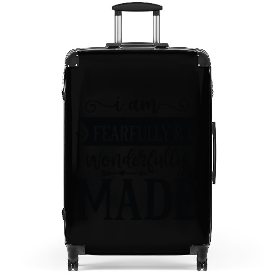 I am fearfully wonderfully made Suitcases