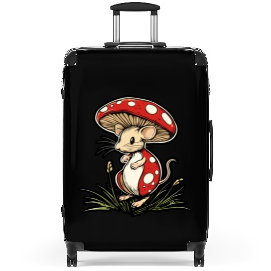 Mushroom Mouse Funny Animal And Mushroom Suitcases