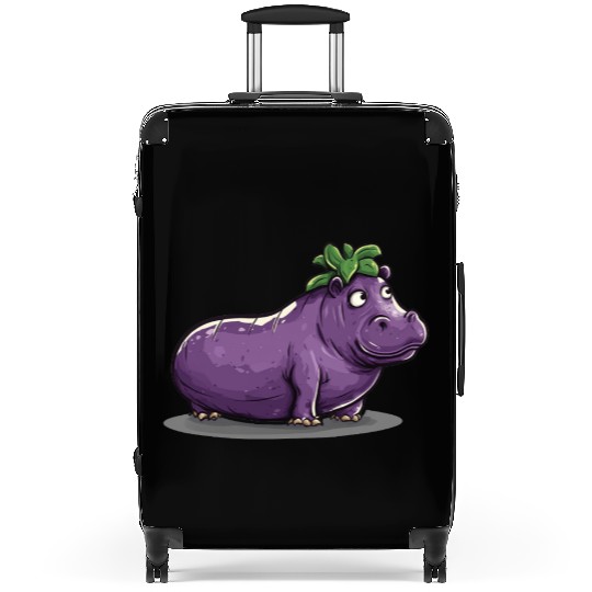 Hip Eggplant Suitcases
