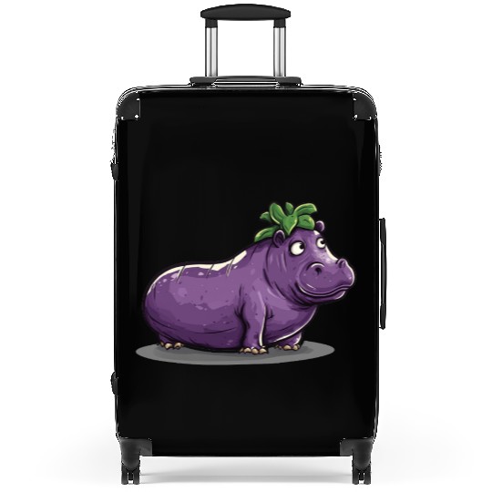 Hip Eggplant Suitcases