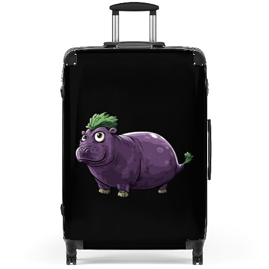 Hip Eggplant Suitcases