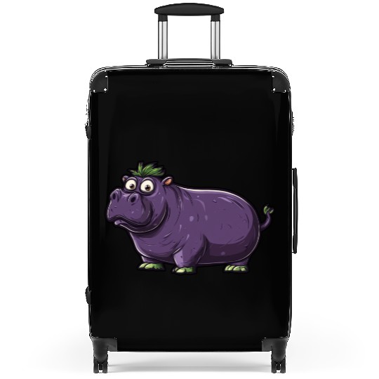 Hip Eggplant Suitcases