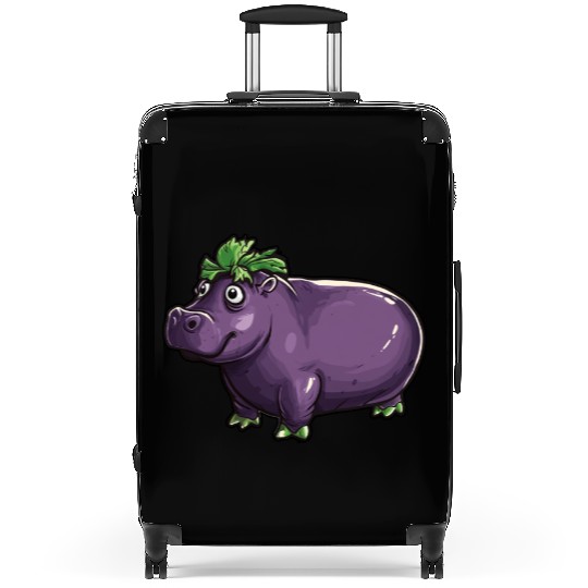 Hip Eggplant Suitcases