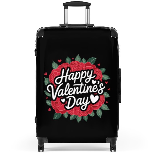 Happy Valentine’s Day – Romantic Red Roses Design Suitcases