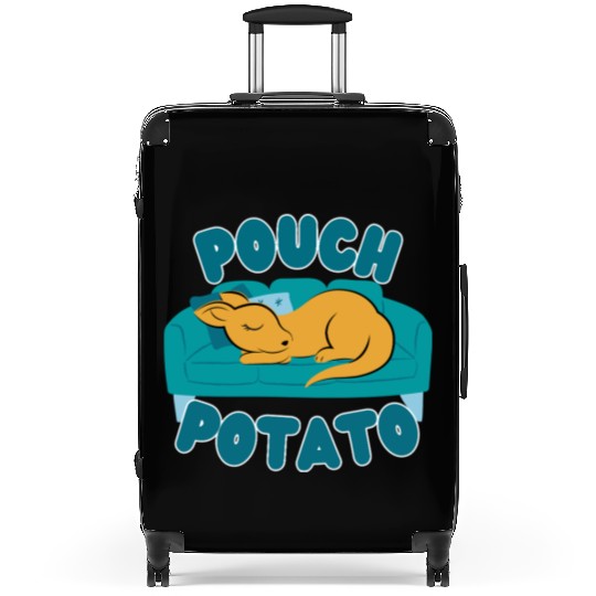 Pouch Potato Funny Cute Sleepy Kangaroo Suitcases