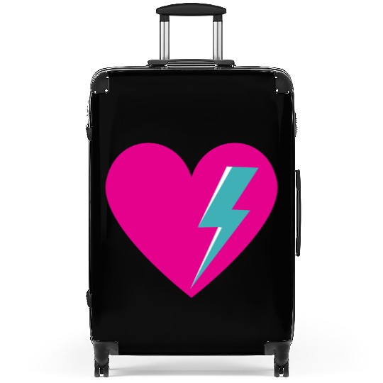 Heart with Lightning Bolt Suitcases