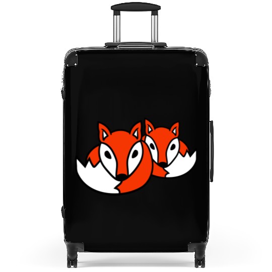 2 Foxes Friends Red Fox Two Wild Animals Team Crew Suitcases