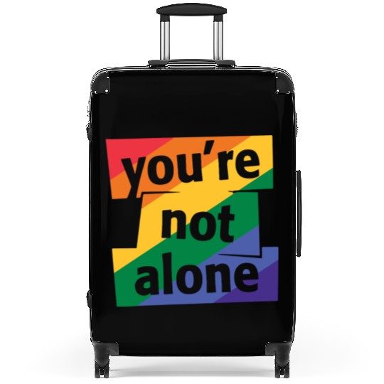 You are Not Alone Rainbow Suitcases