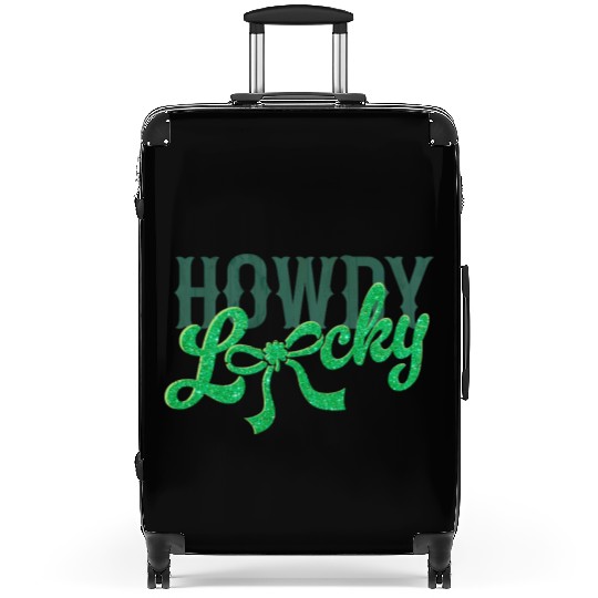 Howdy Lucky Western Cowgirl St Patricks Design Suitcases