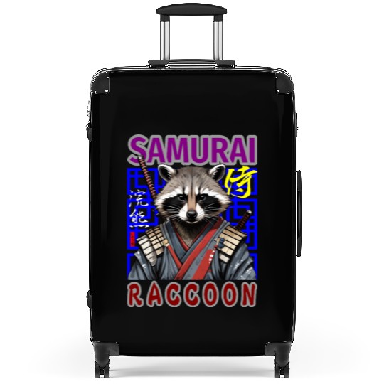 Samurai Raccoon Suitcases