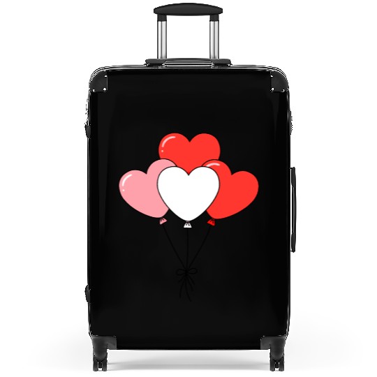 Heart Balloon Cluster Illustration Suitcases