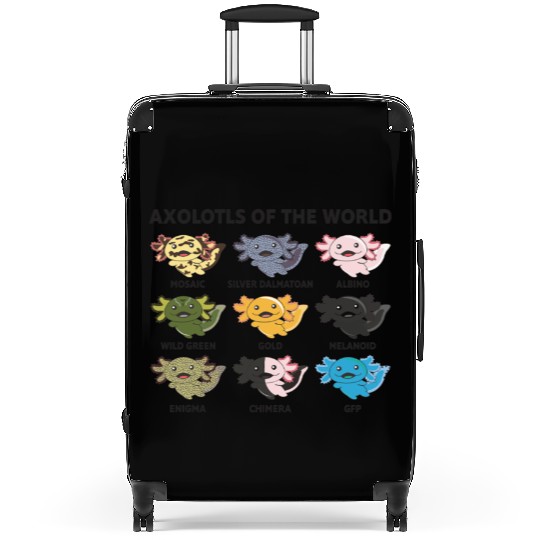 Axolotls Of The World Sweet Animals Kawaii Axolotl Suitcases