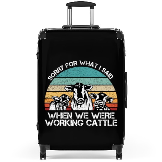WORKING CATTLE RANCHER RANCH COWS LIVESTOCK gift Suitcases