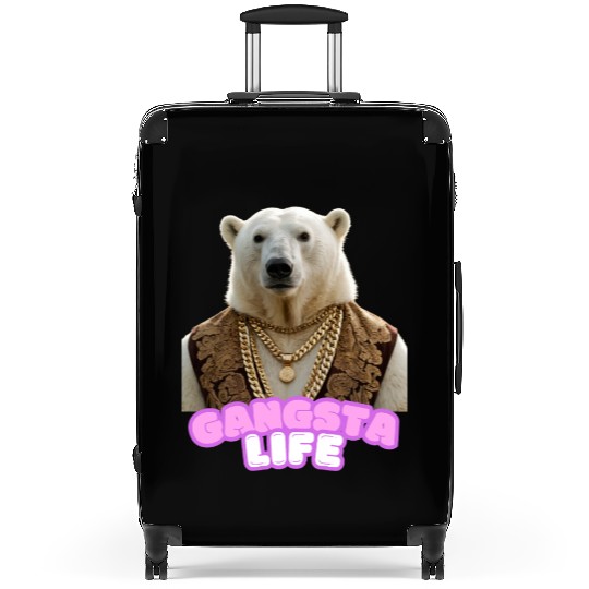 Gangsta life polar bear 4 Suitcases