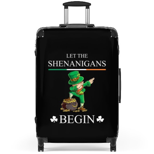 Let The Shenanigans Begin Clovers St Patrick's Day Suitcases