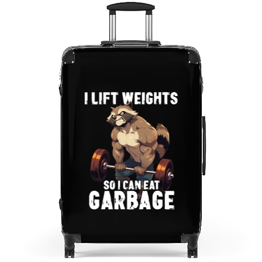 Raccoon Weightlifting Gym Workout Gift Suitcases