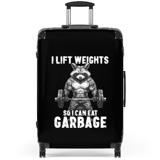 Workout Raccoon Weightlifting Gym Gift Suitcases
