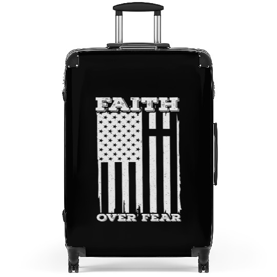 Faith Over Fear Happy Easter Suitcases