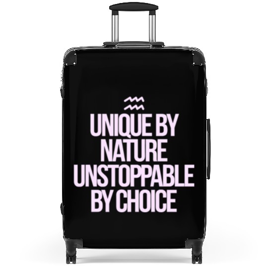 Unique By Nature Aquarius Character Zodiac Suitcases