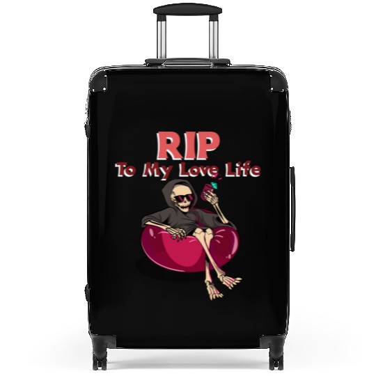 RIP To My Love Life - Skeleton Valentine Suitcases