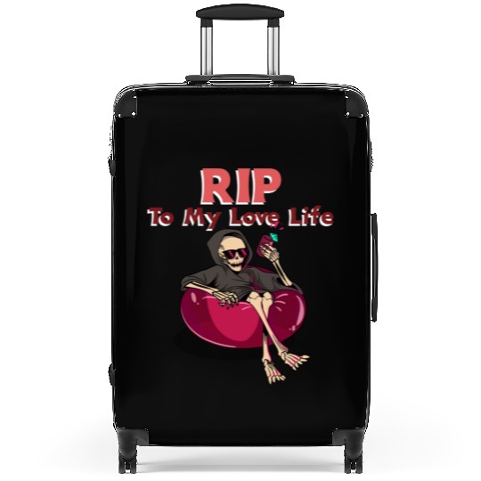 RIP To My Love Life - Skeleton Valentine Suitcases