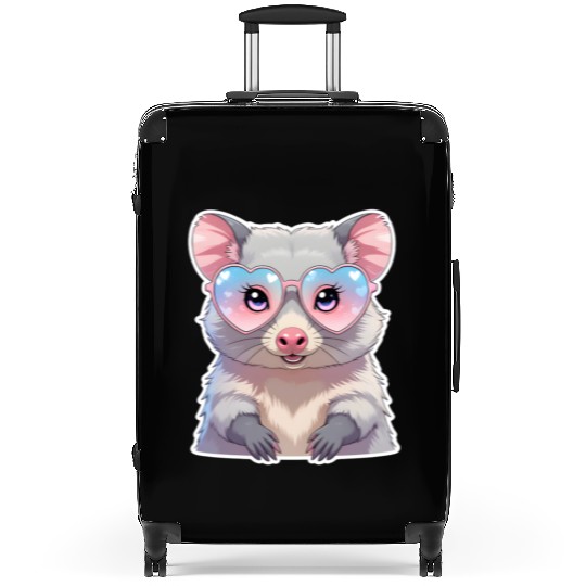 Opossum with glasses Suitcases