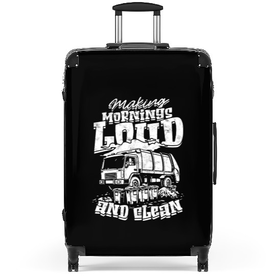 Sanitation Worker Making Mornings Loud And Clean Suitcases