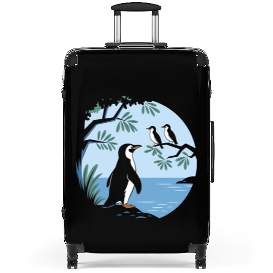Birdwatching Penguins Nature Scene Suitcases