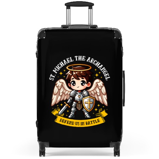 Saint Michael the Archangel Catholic Pray for kids Suitcases