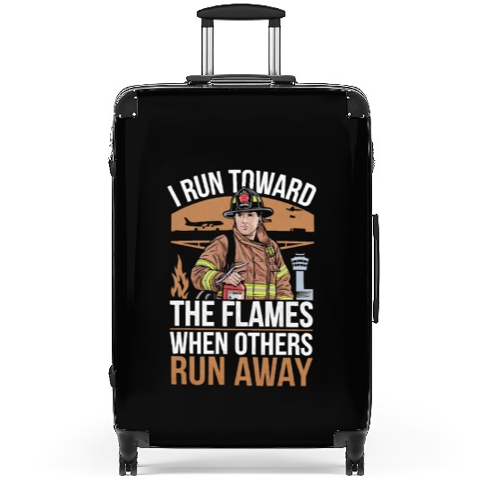 Airport Firefighter Fire Rescue Fireman Firewoman Suitcases