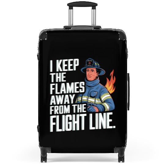 Airport Firefighter Fire Rescue Fireman Firewoman Suitcases
