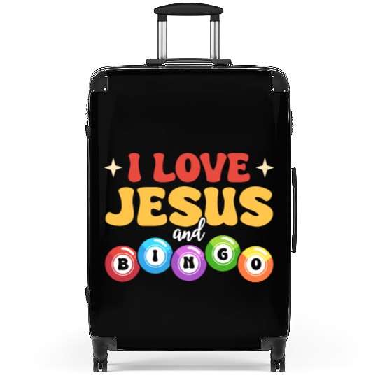 I Love Jesus and Bingo Suitcases