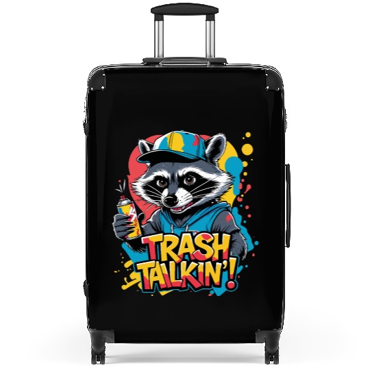 Trash Talkin' Raccoon Street Art Suitcases