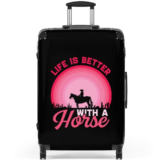 Just a Girl Who Loves Horses – Equestrian Lover Suitcases