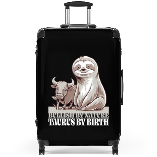 Bullish By Nature Taurus Zodiac Sloth Suitcases