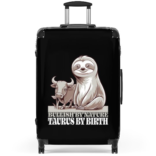 Bullish By Nature Taurus Zodiac Sloth Suitcases