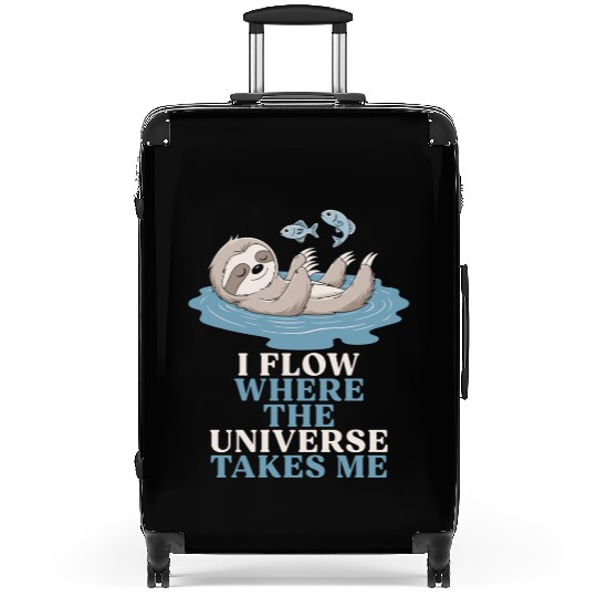 Pisces Zodiac Sloth I Flow Where The Universe Suitcases