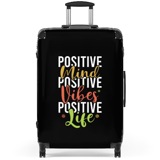 Positive Vibes Life Mental Health Awareness Suitcases