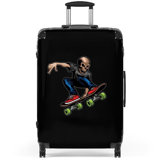 skleton ride on skateboard Suitcases