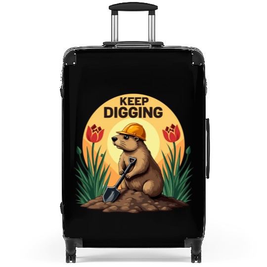 Industrious Groundhog Gardener Suitcases