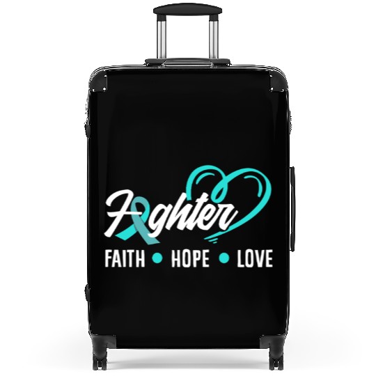 PTSD Awareness Faith Hope Love Fighter Suitcases