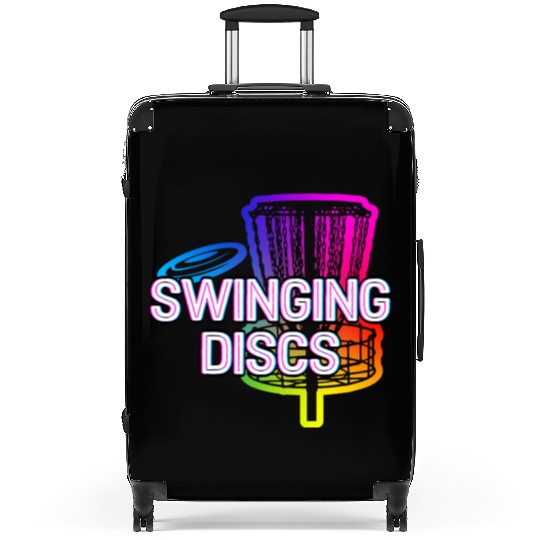 Swinging Discs in Baskets Sports Disc Golf Games Suitcases
