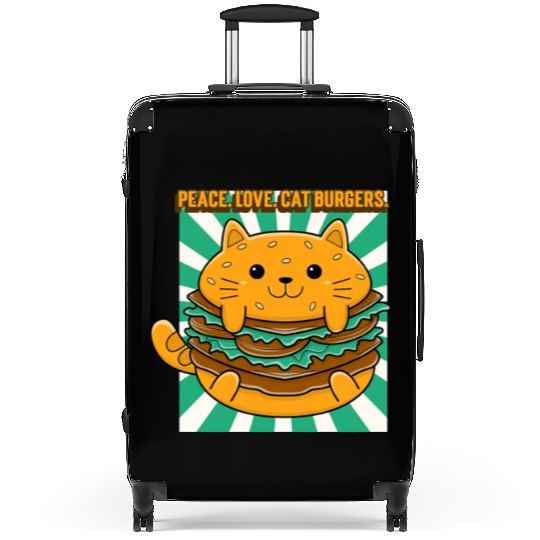 Peace. Love. Cat Burgers Suitcases